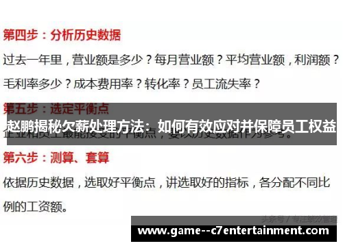 赵鹏揭秘欠薪处理方法:如何有效应对并保障员工权益 赵鹏揭秘欠薪处理方法:如何有效应对并保障员工权益